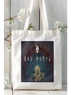 Bad North Mobil Oyun Baskılı Bez Çanta Omuz Çantası Çift Tafaflı Baskı Kişiye Özel 3