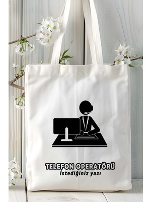 Telefon Operatörü Baskılı Bez Omuz Çantası Kişiye Özel Model 1