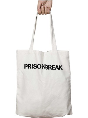 Prison Break Logo Iki Tarafı Kalıcı Baskılı Yıkanabilir Okul Plaj Omuz Bez Çantası
