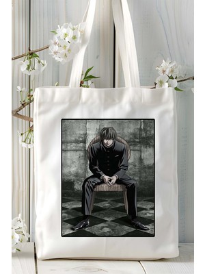 Aoi Bungaku Series Baskılı Bez Omuz Çantası Kişiye Özel Model 1