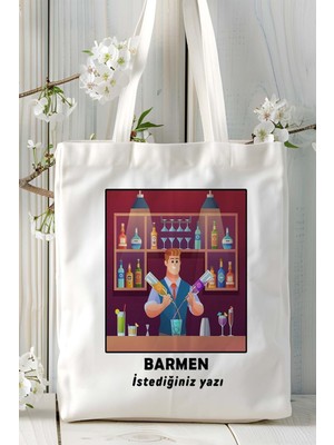 Barmen Baskılı Bez Omuz Çantası Kişiye Özel Model 5