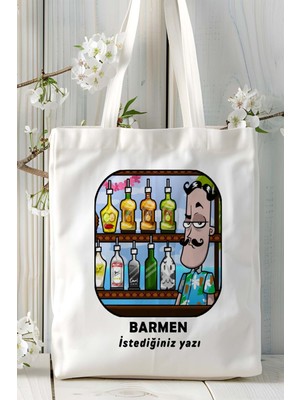 Barmen Baskılı Bez Omuz Çantası Kişiye Özel Model 9