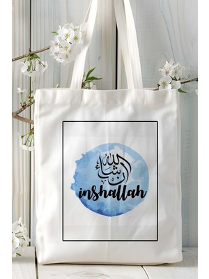 Inşallah Islamiyet Baskılı Omuz Çanta Kişiye Özel Model 2