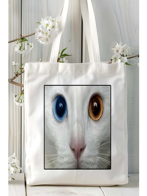 Van Kedisi Kedi Baskılı Omuz Çanta Kişiye Özel Model 2