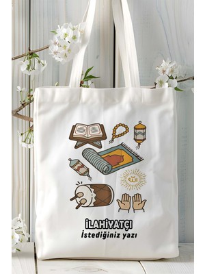 Ilahiyatçı Baskılı Bez Omuz Çantası Kişiye Özel Model 9