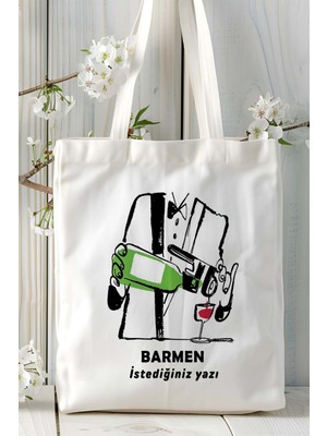 Barmen Baskılı Bez Omuz Çantası Kişiye Özel Model 12