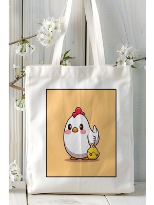 Tavuk Baskılı Omuz Çanta Kişiye Özel Model 4