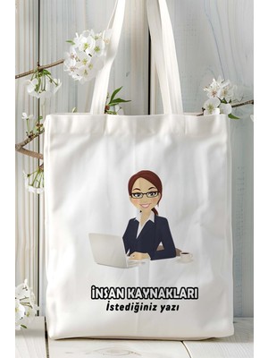 Insan Kaynakları Baskılı Bez Omuz Çantası Kişiye Özel Model 10