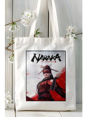 Naraka Bladepoint Oyun Baskılı Bez Çanta Omuz Çantası Kişiye Özel Model 2