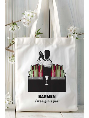 Barmen Baskılı Bez Omuz Çantası Kişiye Özel Model 7