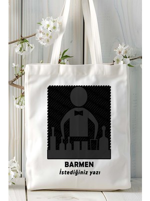 Barmen Baskılı Bez Omuz Çantası Kişiye Özel Model 8
