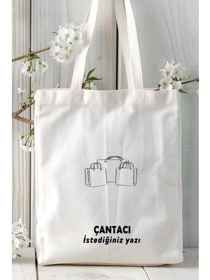 Çantacı Baskılı Bez Omuz Çantası Kişiye Özel Model 6