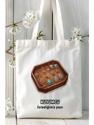 Kuyumcu Baskılı Bez Omuz Çantası Kişiye Özel Model 2