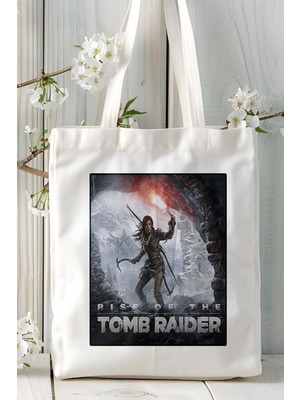 Tomb Raider Oyun Baskılı Omuz Çanta Kişiye Özel Model 1