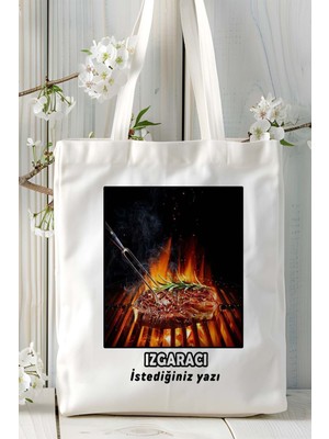 Izgaracı Baskılı Bez Omuz Çantası Kişiye Özel Model 1