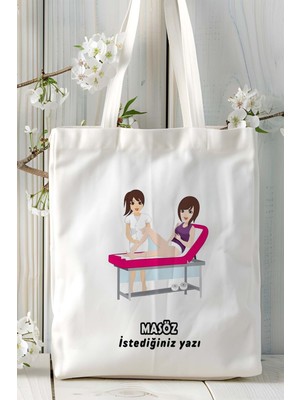 Masöz Baskılı Bez Omuz Çantası Kişiye Özel Model 2
