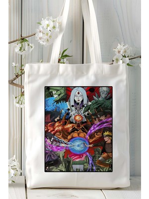 Naruto Shippūden Baskılı Bez Omuz Çantası Kişiye Özel Model 7