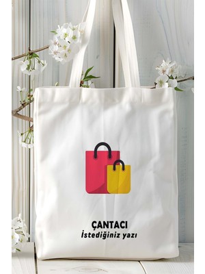 Çantacı Baskılı Bez Omuz Çantası Kişiye Özel Model 23
