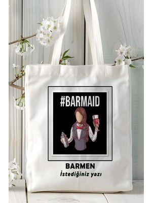 Barmen Baskılı Bez Omuz Çantası Kişiye Özel Model 2