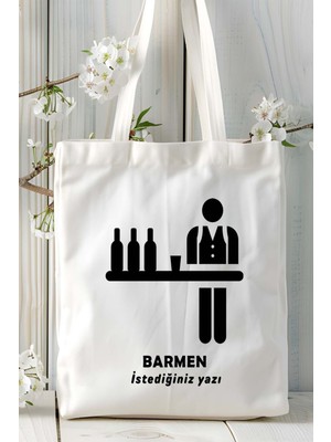 Barmen Baskılı Bez Omuz Çantası Kişiye Özel Model 18