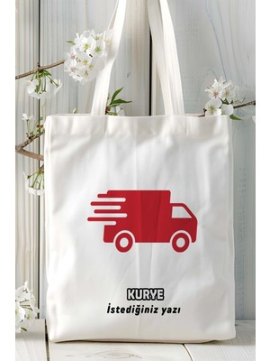 Kurye Baskılı Bez Omuz Çantası Kişiye Özel Model 19
