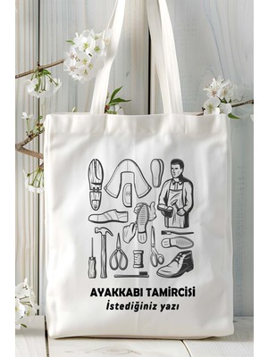 Ayakkabı Tamircisi Baskılı Bez Omuz Çantası Kişiye Özel Model 2