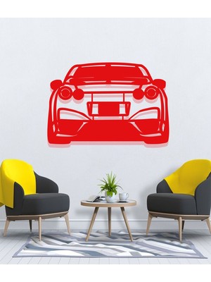 Kırmızı Ahşap Tablo, Mdf Lazer Kesim, 3mm Duvar Dekorasyonu, Kendinden Yapışkanlı