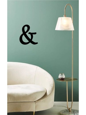 Ahşap Çiçek Işlemeli ve Harfli Duvar Dekoru 30 cm Mdf Tablo Siyah