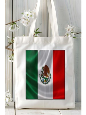 Meksika Mexico Bayrak Baskılı Omuz Çanta Kişiye Özel Model
