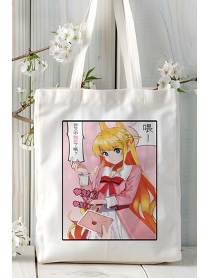 Fantasy Bishoujo Juniku Ojisan To Baskılı Bez Omuz Çantası Kişiye Özel Model 3