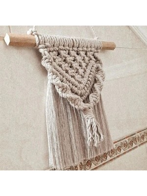 Ekru Makrome Duva Dekoru, Şık ve Doğal Ev Aksesuarı