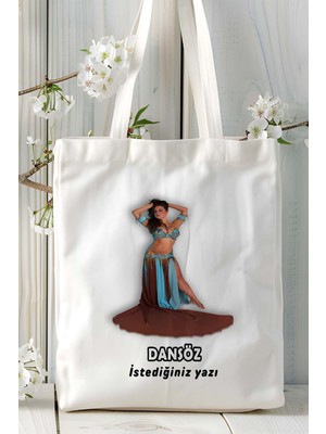 Dansöz Baskılı Bez Omuz Çantası Kişiye Özel Model 8