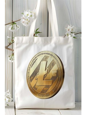 Litecoin Baskılı Bez Çanta Kişiye Özel Model 2