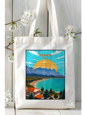 Kemer Baskılı Bez Çanta Omuz Çantası Kişiye Özel Desen