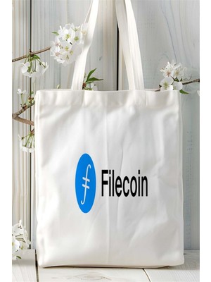 File Coin Baskılı Bez Çanta Kişiye Özel Model 1