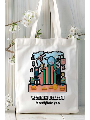 Yatırım Uzmanı Baskılı Bez Omuz Çantası Kişiye Özel Model 9