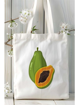 Papatya Baskılı Bez Çanta Kişiye Özel Model 5