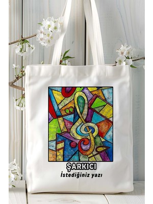 Şarkıcı Baskılı Bez Omuz Çantası Kişiye Özel Model 3