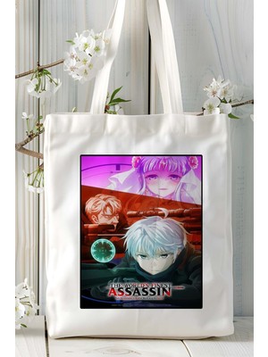 Sekai Saikou No Ansatsusha, Isekai Kizoku Ni Baskılı Bez Omuz Çantası Kişiye Özel Model 3