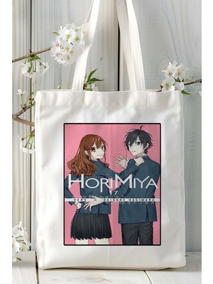 Horimiya Baskılı Bez Omuz Çantası Kişiye Özel Model 2