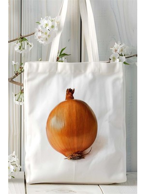 Soğan Baskılı Bez Çanta Kişiye Özel Model 3