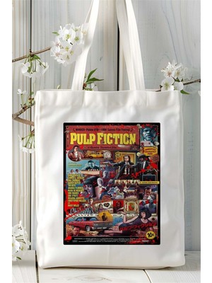 Quentin Tarantino Baskılı Bez Çanta Omuz Çantası Kişiye Özel Desen 2