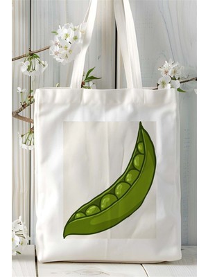 Bezelye Baskılı Bez Çanta Kişiye Özel Model 2