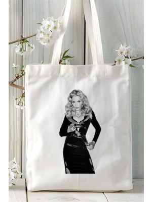Madonna Baskılı Bez Çanta Kişiye Özel Model 2