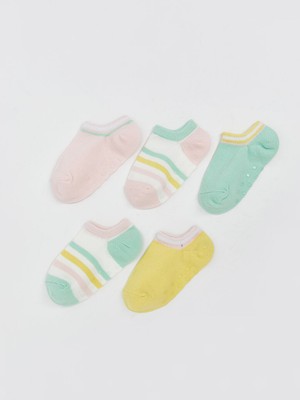 Lc Waikiki Yeni Sezon Cizgili Kiz Bebek Patik Corap 5'li - S5HH91Z1