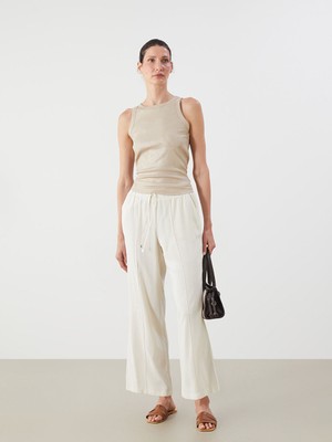 Lc Waikiki Yeni Sezon Beli Lastikli Genis Paca Kadin Pantolon - S5RI20Z8