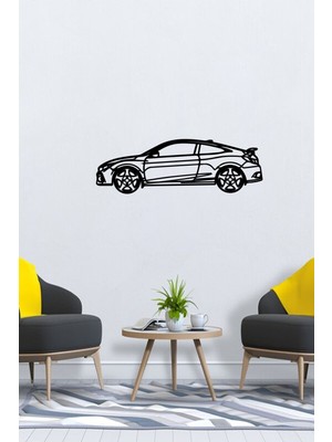 Siyah Araç Temalı Ahşap Lazer Kesim Duvar Dekorasyonu 3mm Kendinden Yapışkanlı