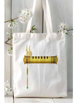 Flut Baskılı Bez Çanta Kişiye Özel Model 1