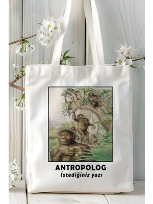 Antropolog Baskılı Bez Omuz Çantası Kişiye Özel Model 14