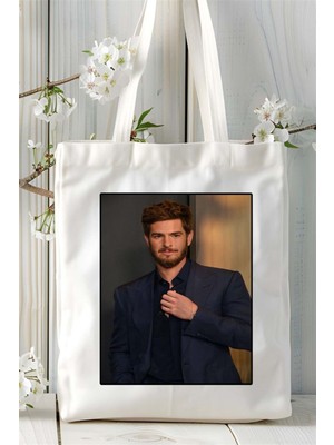 Andrew Garfield Baskılı Bez Çanta Omuz Çantası Kişiye Özel Desen 1